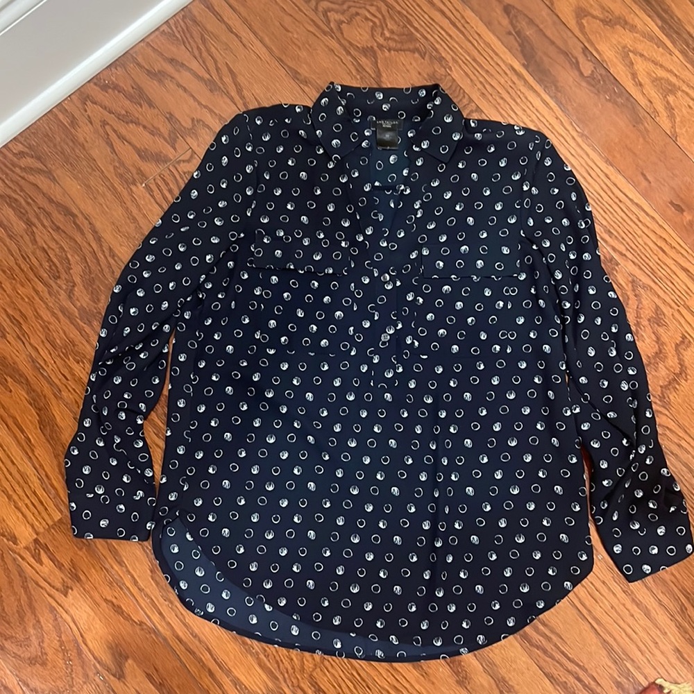 Ann Taylor Factory Petite Navy Tunic (SP)